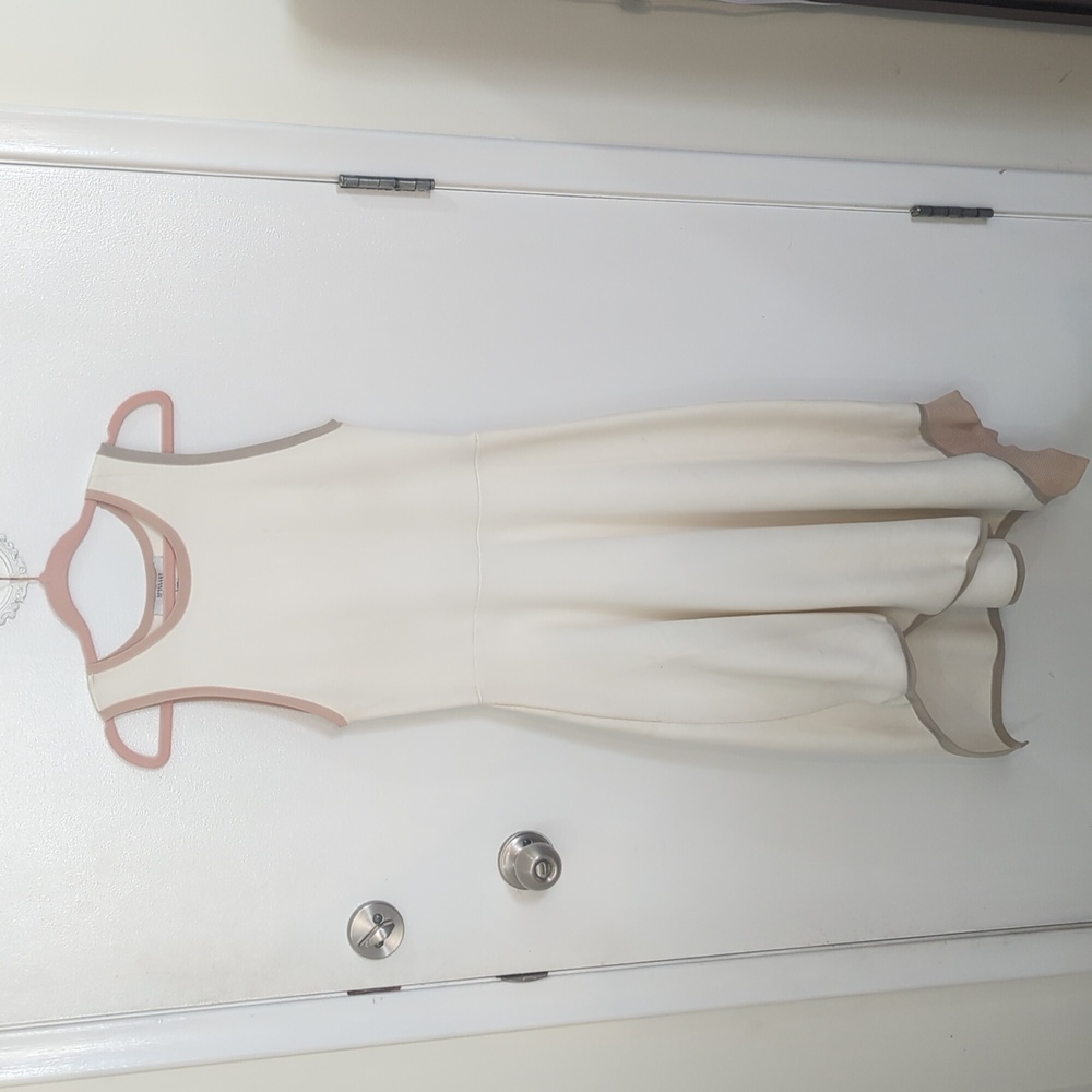 10 Crosby Derek Lam Cream Asymmetrical Dress | Small | EUC